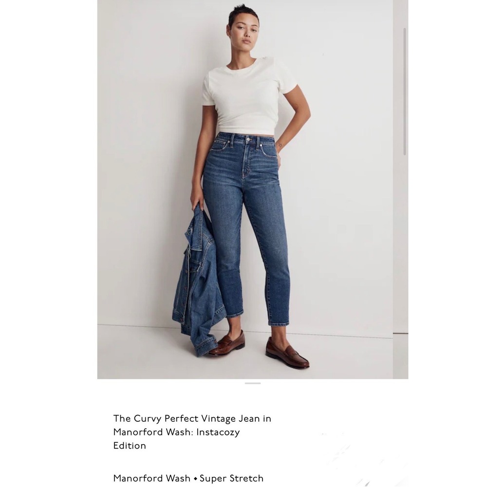 Madewell Curvy Perfect Vintage Jean Manorford Wash Instacozy Size 28